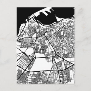 Postal Mapa de la ciudad de Trípoli Libia