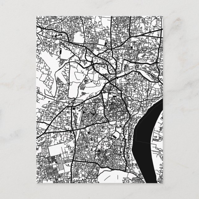 Postal Mapa de la ciudad de Varanasi Uttar Pradesh (Anverso)