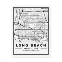 Mapa de la Ciudad de Viajes de Long Beach Californ