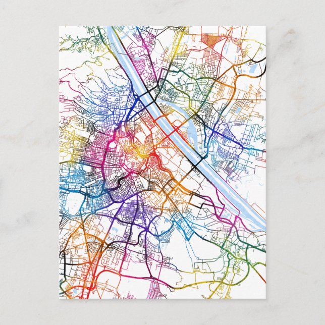 Postal Mapa de la ciudad de Viena (Anverso)