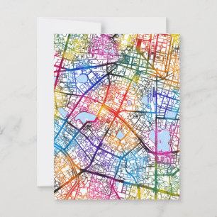 Postal Mapa de la ciudad de Vietnam de Hanoi