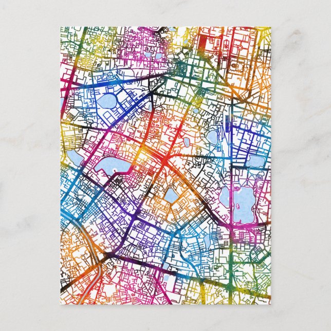 Postal Mapa de la ciudad de Vietnam de Hanoi (Anverso)