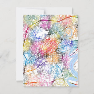 Postal Mapa de la ciudad de Vietnam de Ho Chi Minh