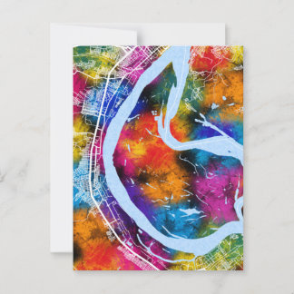 Postal Mapa de la ciudad de Volgogrado Rusia