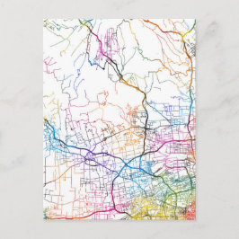 Postal Mapa de la ciudad de Xianyang China