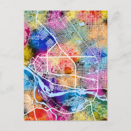 Postal Mapa de la ciudad de Yamena Chad