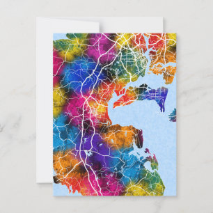 Postal Mapa de la ciudad de Zhanjiang China