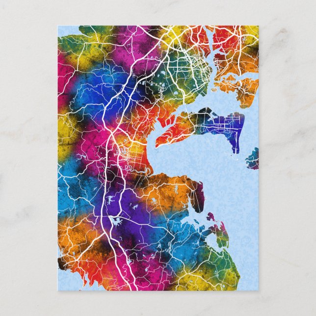 Postal Mapa de la ciudad de Zhanjiang China (Anverso)