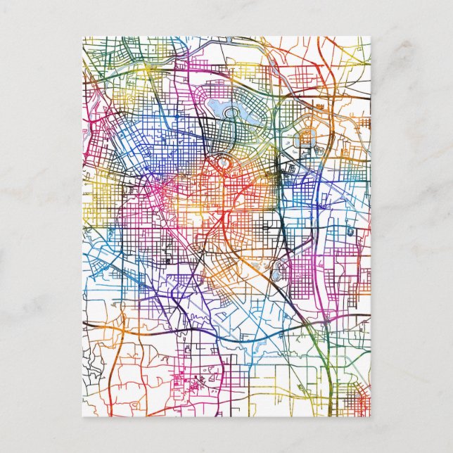 Postal Mapa de la ciudad de Zhengzhou (Anverso)