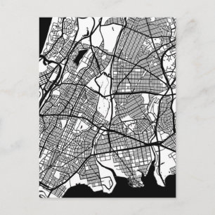 Postal Mapa de la ciudad del Bronx EE. UU.