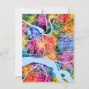 Postal Mapa de la ciudad del Congo