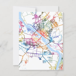 Postal Mapa de la ciudad rusa de Novosibirsk