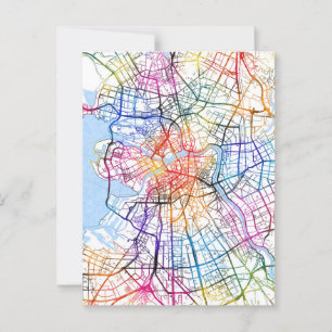 Postal Mapa de la ciudad rusa de San Petersburgo