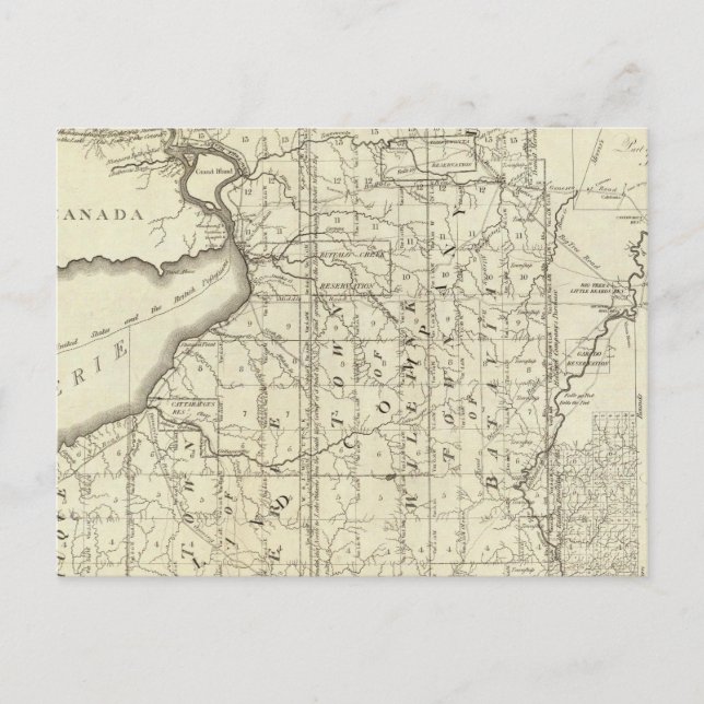 Postal Mapa de la compra de Morris en West Geneseo (Anverso)