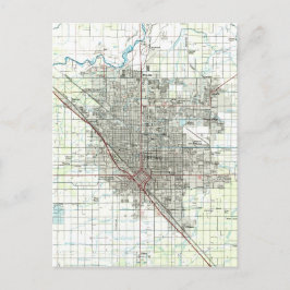 Postal Mapa de la cosecha de frescos de California
