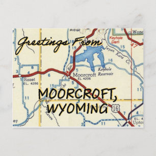 Postal Mapa de la cosecha de Moorcroft Wyoming