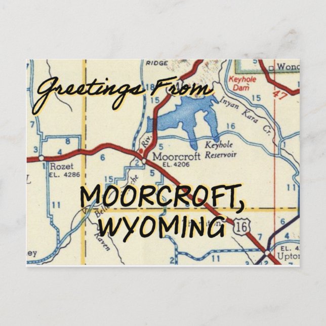 Postal Mapa de la cosecha de Moorcroft Wyoming (Anverso)