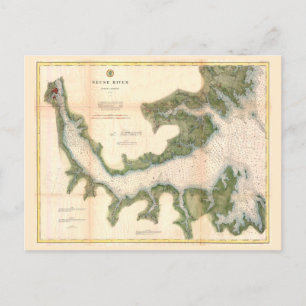 Postal Mapa de la cosecha de Neuse River North Carolina