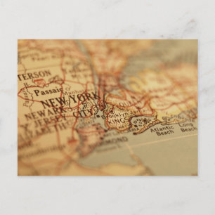 Postal Mapa de la cosecha de NUEVA YORK