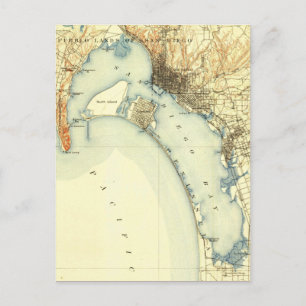 Postal Mapa de la cosecha de San Diego