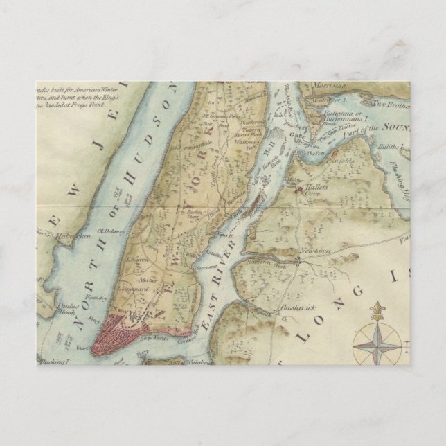 Postal Mapa de la época de Nueva York (1869) (Anverso)