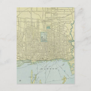 Postal Mapa de la época de Toronto (1901)