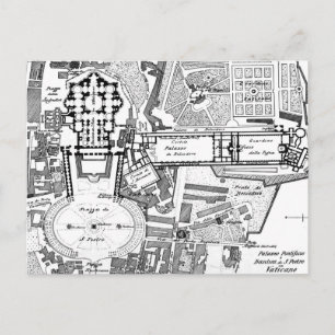 Postal Mapa de la época del Vaticano (1914)