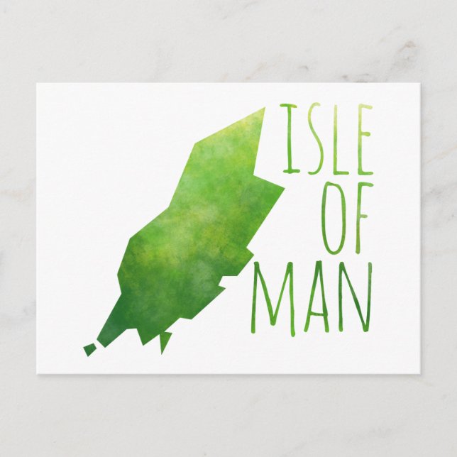 Postal Mapa De La Isla De Man (Anverso)