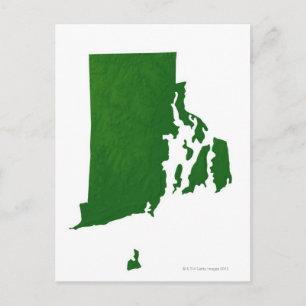 Postal Mapa de la isla Rhode 2