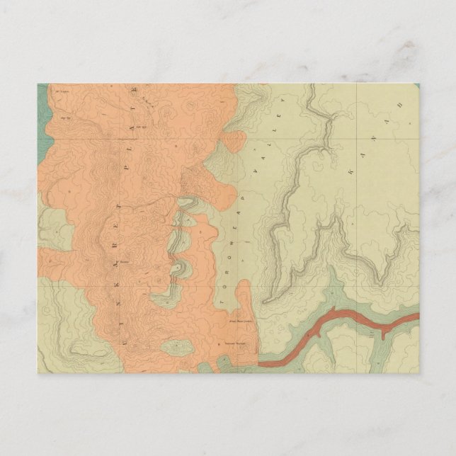 Postal Mapa De La Meseta De Uinkaret, Mitad Sur (Anverso)