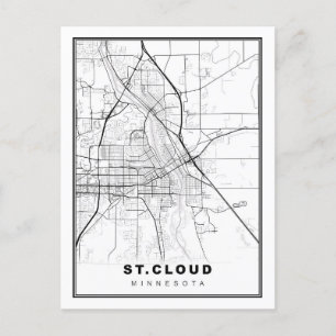 Postal Mapa de la nube de St