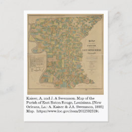 Postal Mapa de la parroquia de Baton Rouge Oriental, La.