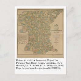 Postal Mapa de la parroquia de Baton Rouge Oriental, La.