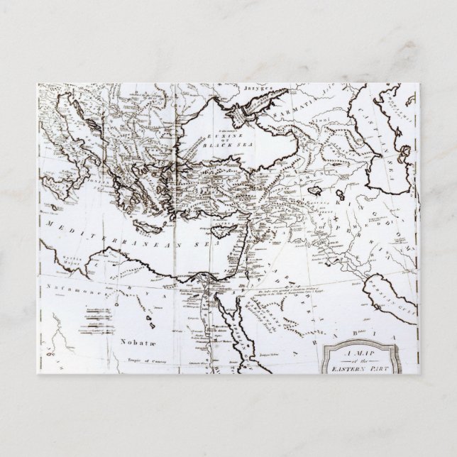 Postal Mapa de la parte oriental del Imperio Romano (Anverso)