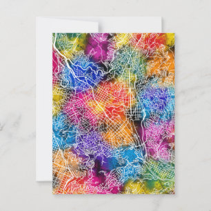 Postal Mapa de La Paz Bolivia