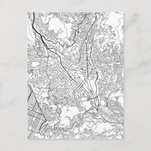 Postal Mapa de La Paz Bolivia