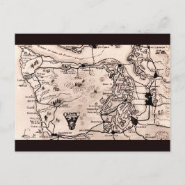 Postal Mapa de la Península Olímpica