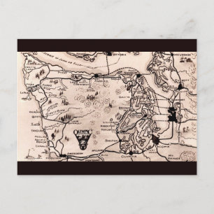 Postal Mapa de la Península Olímpica