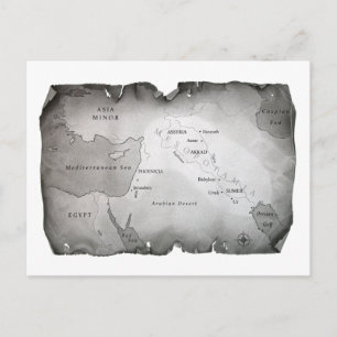 Postal MAPA DE LA Postcarta MESOPOTAMIA