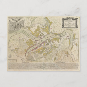 Postal Mapa de la Rusia de San Petersburgo, 1737