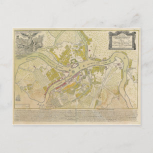 Postal Mapa de la Rusia de San Petersburgo hecho en 1737