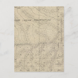 Postal Mapa de la sección del condado de Tulare T2223S R3