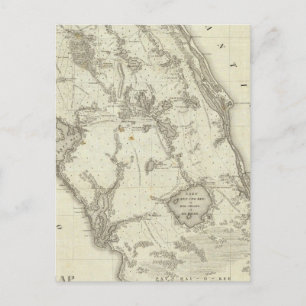 Postal Mapa De La Sede De La Guerra En Florida