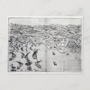 Postal Mapa de la toma de Túnez