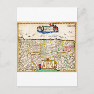 Postal Mapa de la tumba de Israel Palestina 1720