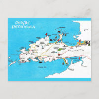 Mapa de la vieja península de Dingle de Irlanda
