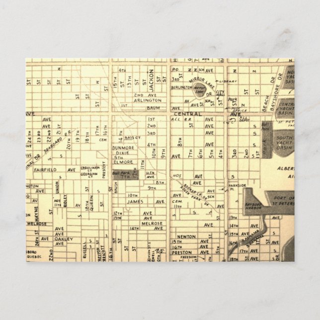 Postal Mapa de la vieja usanza de San Petersburgo (Anverso)