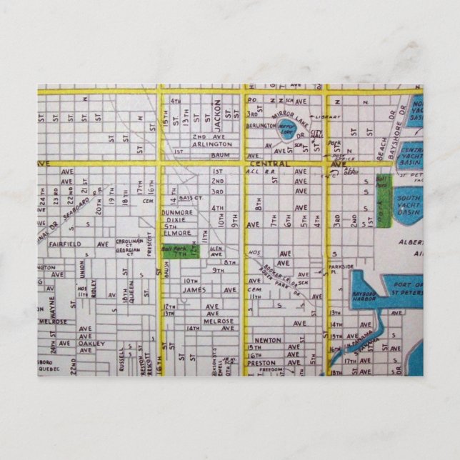 Postal Mapa de la vieja usanza de San Petersburgo (Anverso)