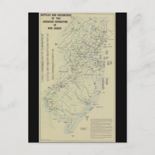 Postal Mapa de las Batallas de la Guerra Revolucionaria e