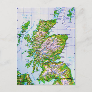 Postal Mapa de las Islas Orkney de Escocia